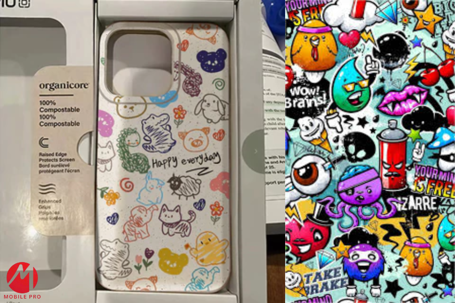Ốp Lưng Họa Tiết Graffiti và Sticker Cá Tính